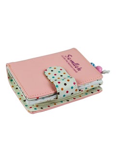 PU Leather Zip Closure Wallet Pink