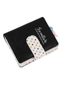PU Leather Zip Closure Wallet Black