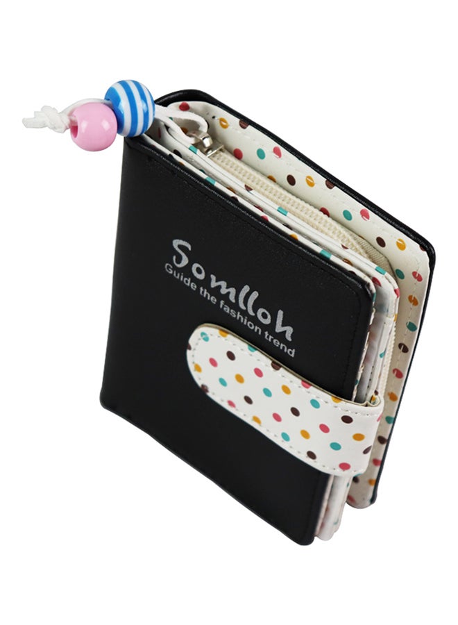 Somlloh - PU Leather Zip Closure Wallet Black - Image 1