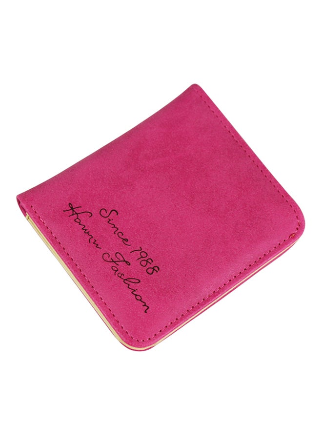 Vintage Matte Short Bifold Wallet Pink - Image 1
