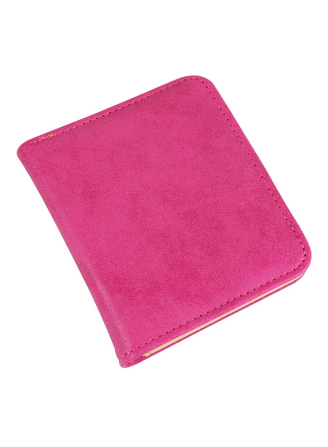 Vintage Matte Short Bifold Wallet Pink - Image 2