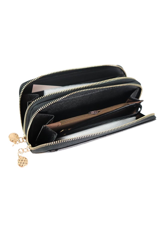 Generic - Double Zipper Wallet Black - Image 1