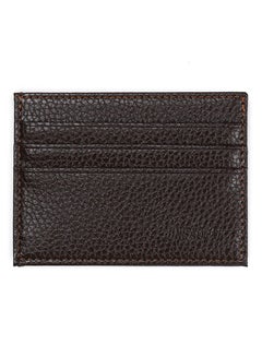JINBAOLAI Simple Soft Leather Card Case With 6 Card Slots Brown  - Image 2