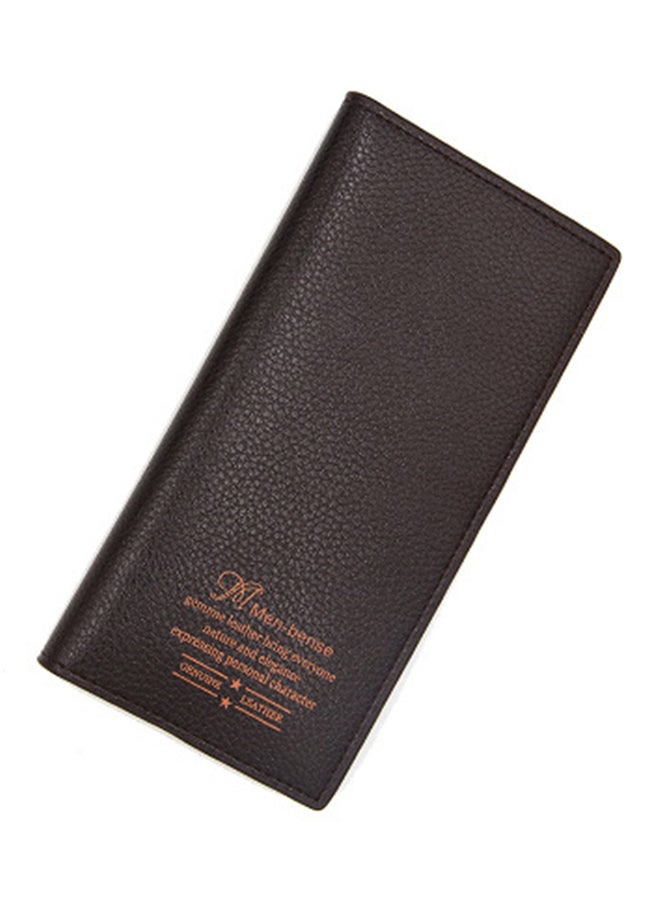 Men-bense - Long Leather Business Wallet Dark Brown - Image 1