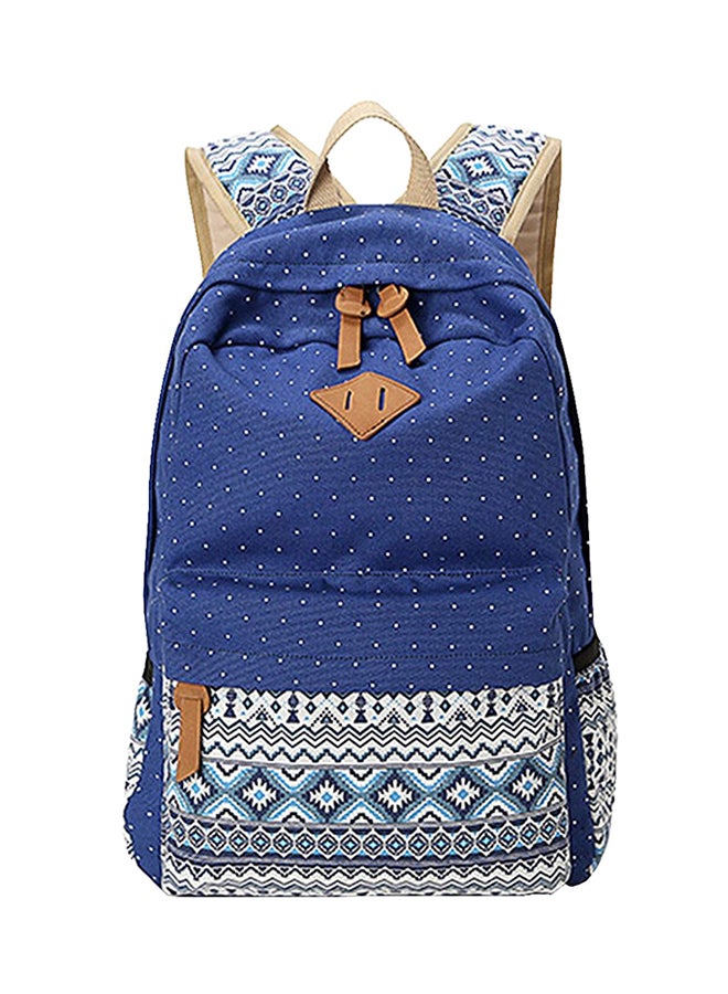 QiaoKai Canvas Zip Closure Backpack Multicolour  - Image 1