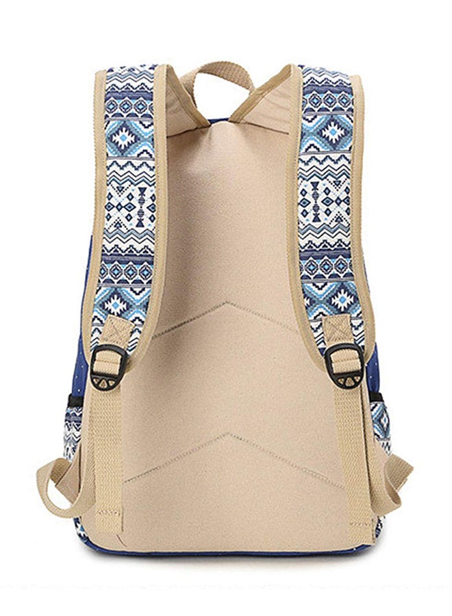 QiaoKai Canvas Zip Closure Backpack Multicolour  - Image 2