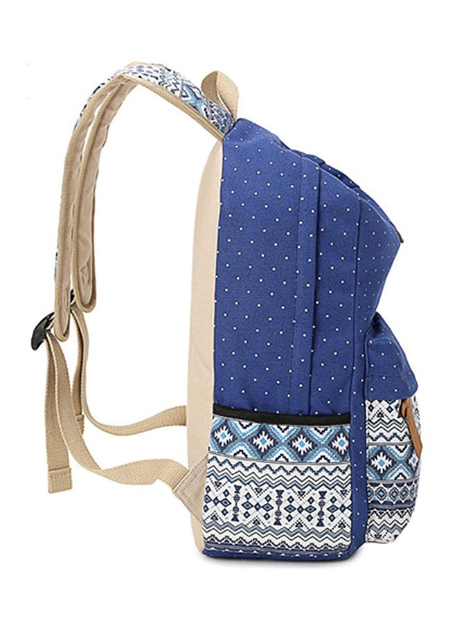 QiaoKai Canvas Zip Closure Backpack Multicolour  - Image 3