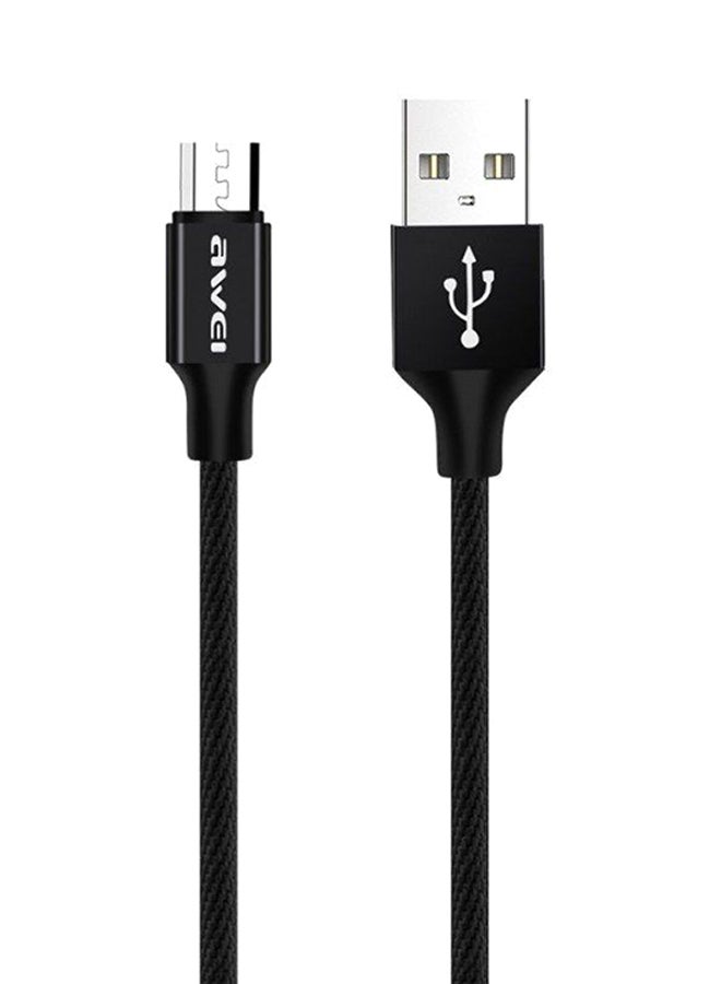 Awei Micro USB Data Sync Charging Cable Black