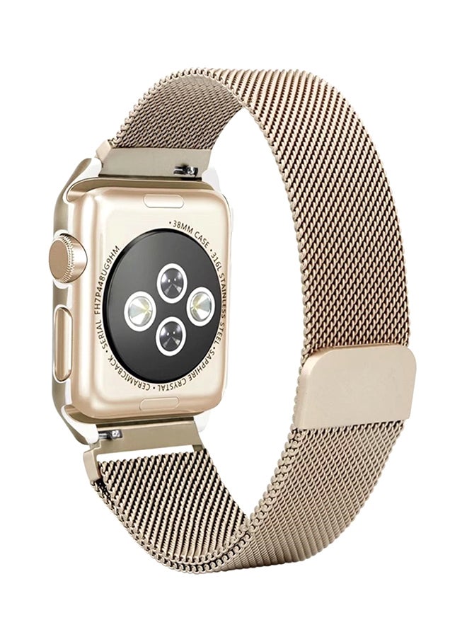 Replacement Band For Apple Watch Series 3/2/1 42mm Gold - Image 1
