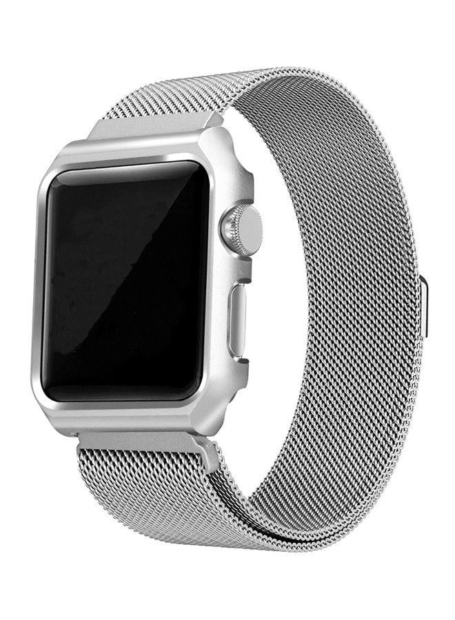 Generic - Replacement Band For Apple Watch Series 3/2/1 42mm Silver - Image 1