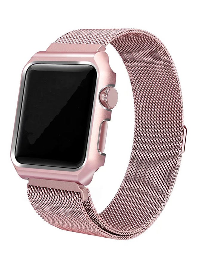 Generic - Replacement Strap Band For Apple Watch Series 3/2/1 42mm Rose Gold - Image 1