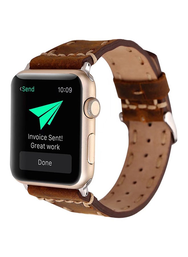 Generic - Replacement Band For Apple Watch Series 3/2/1 42mm Brown - Image 1