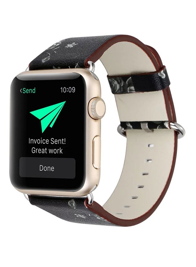Replacement Band For Apple Watch Series 1/2/3 38 mm Black/White/Brown - Image 2