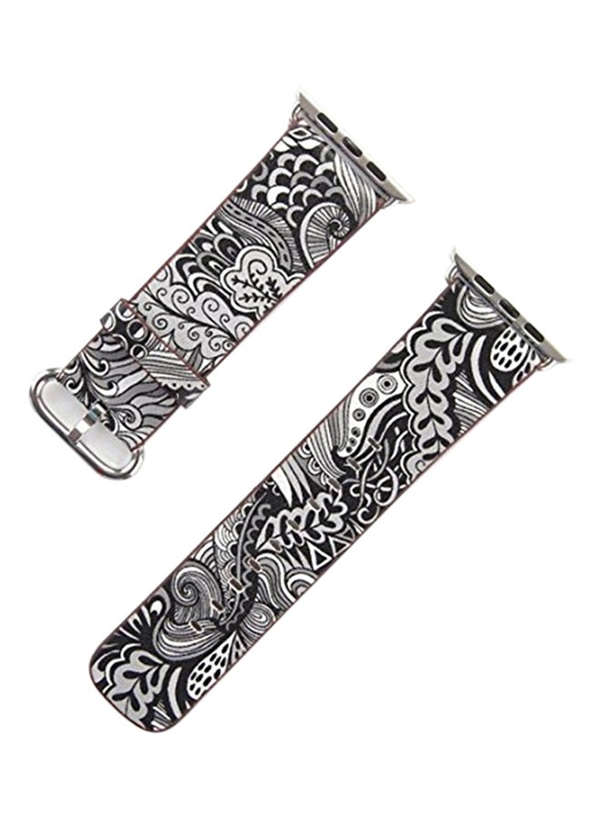 Generic - Replacement Band For Apple Watch Series 1/2/3 42 mm Black/White/Brown - Image 1