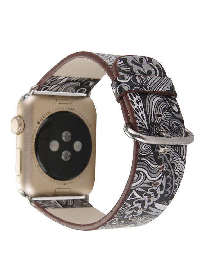 Generic - Replacement Band For Apple Watch Series 1/2/3 42 mm Black/White/Brown - Image 1