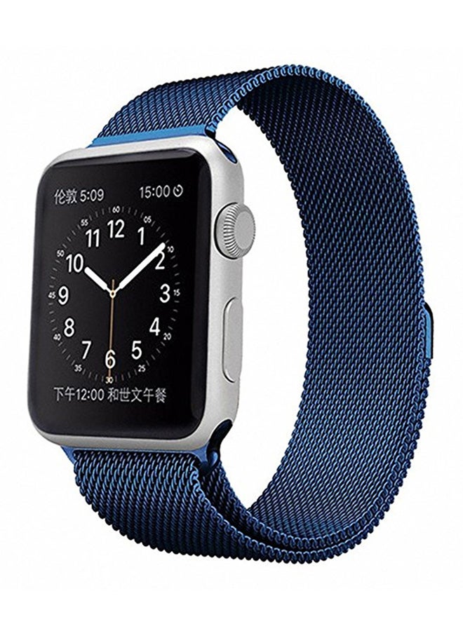 Generic - Stainless Steel Replacement Band For Apple Watch 3/2/1 42mm Blue - Image 1
