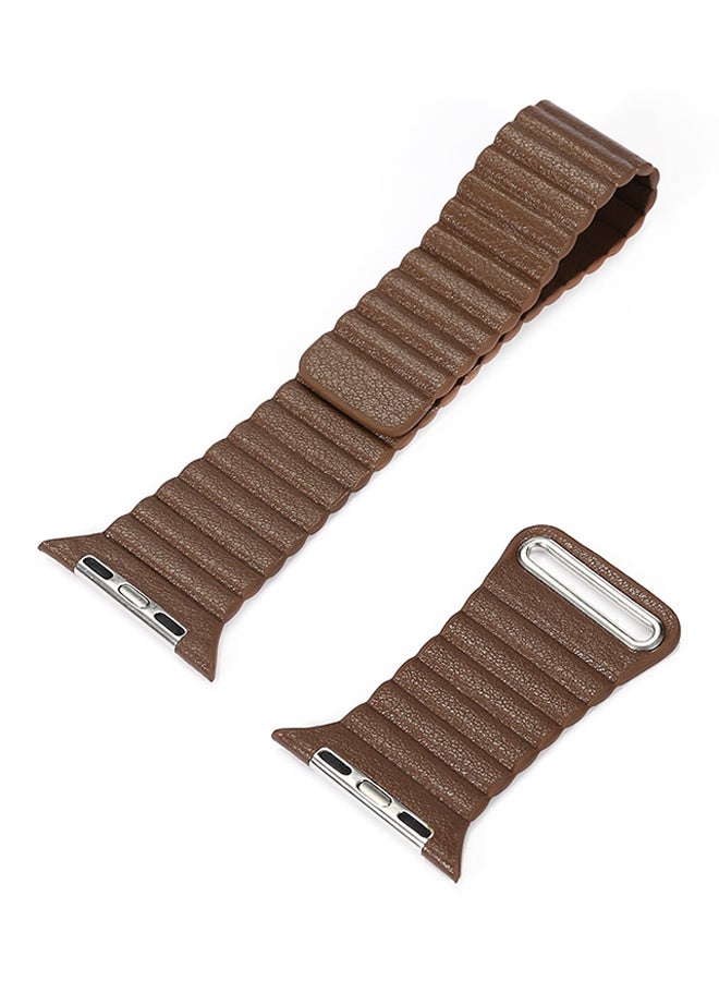 سوار بديل لآي ووتش سلسلة 3/2/1 42 مم بني - Image 3