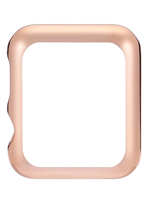 Protective Case Cover With Screen Protector For Apple Watch Series 1/2/3 38mm Rose Gold