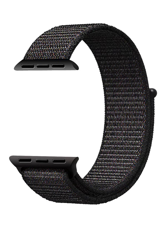 سوار بديل سلسلة ساعات أبل 3/2/1 38 مم أسود - Image 1