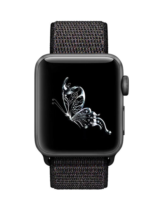 سوار بديل سلسلة ساعات أبل 3/2/1 38 مم أسود - Image 4