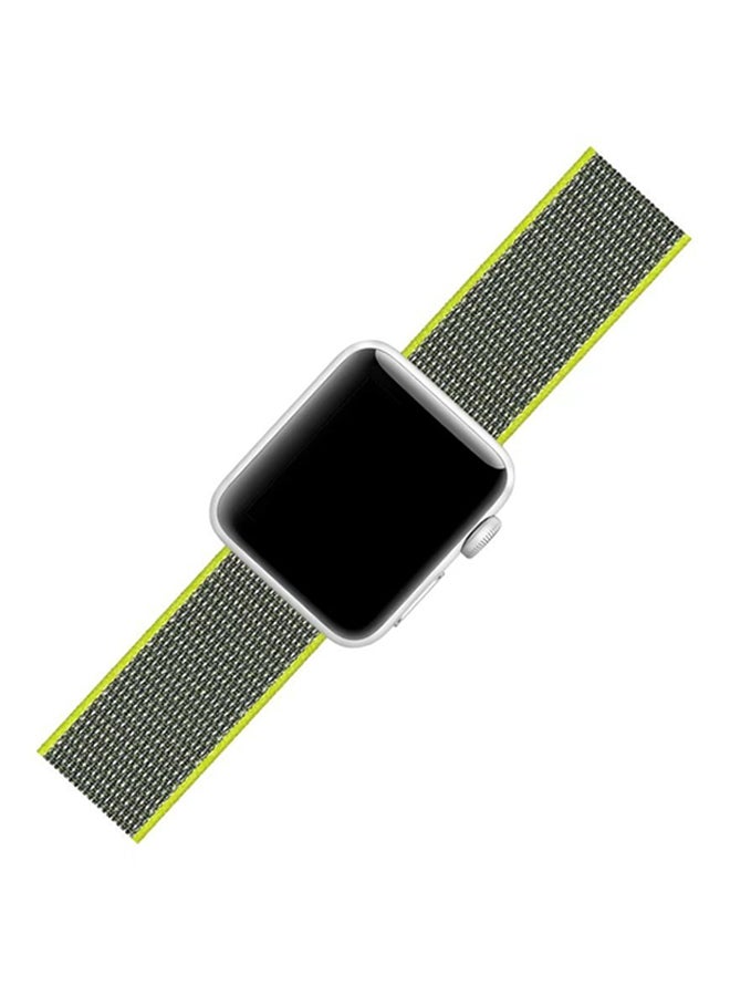 Generic - Replacement Band For Apple Watch Series 3/2/1 42mm Green/Grey - Image 1