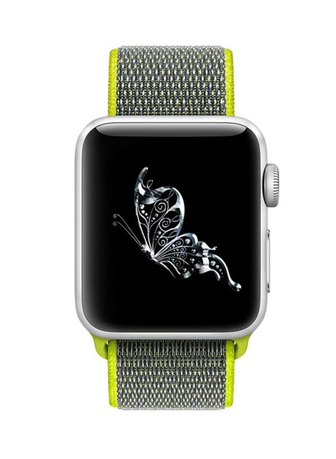 Generic - Replacement Band For Apple Watch Series 3/2/1 42mm Green/Grey - Image 1