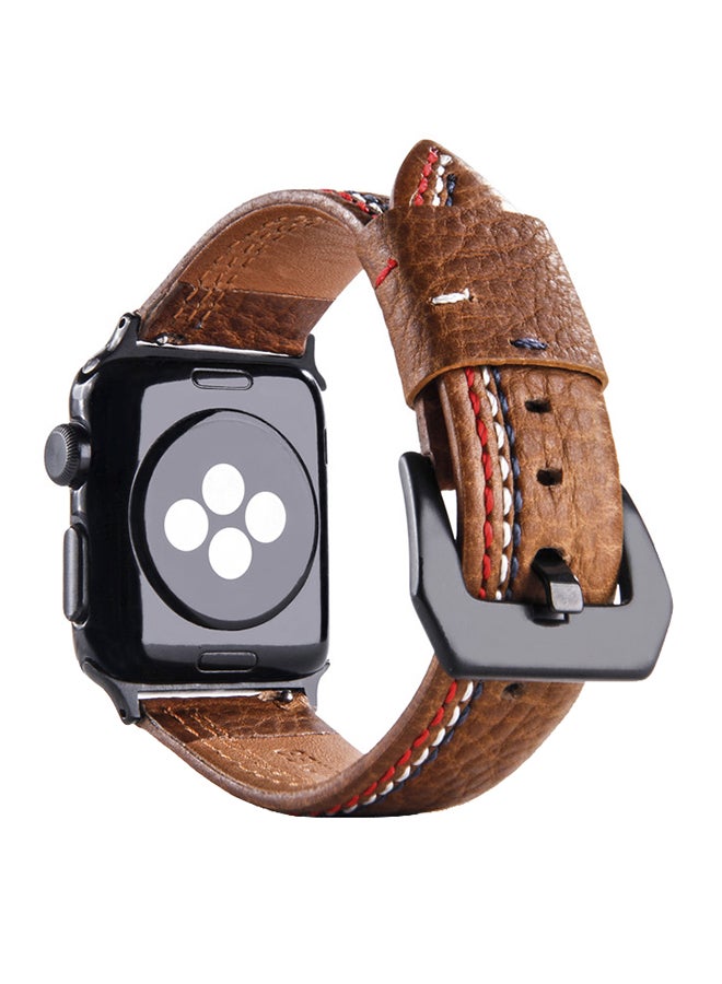 Replacement Band For Apple Watch Series 3/2/1 Brown - Image 1