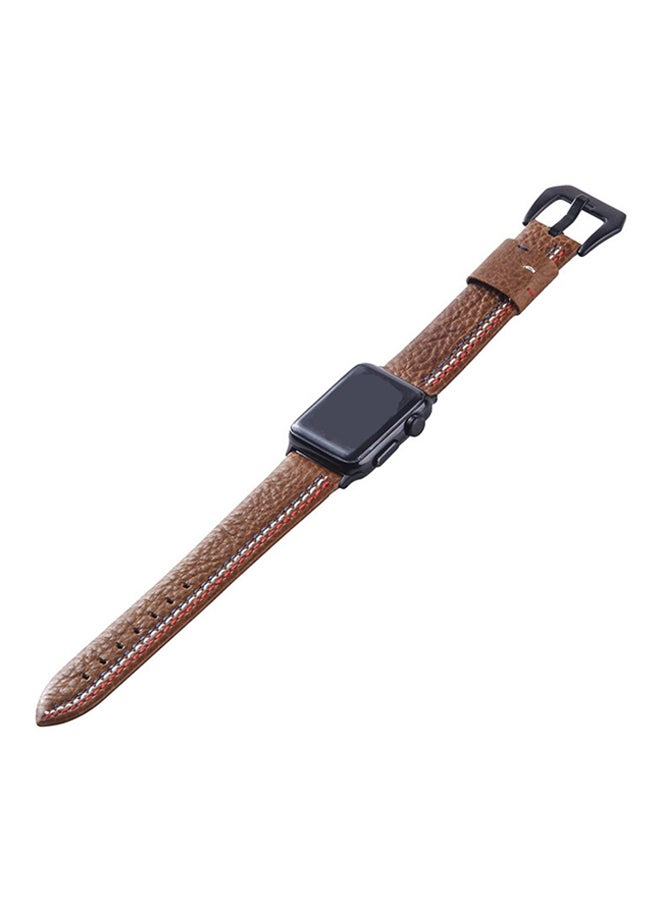 Replacement Band For Apple Watch Series 3/2/1 Brown - Image 3