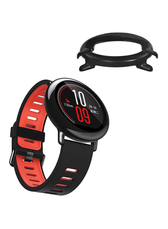 Replacement Band And Shell Case Cover For Xiaomi Huami Amazfit Smartwatch Black  - Image 1