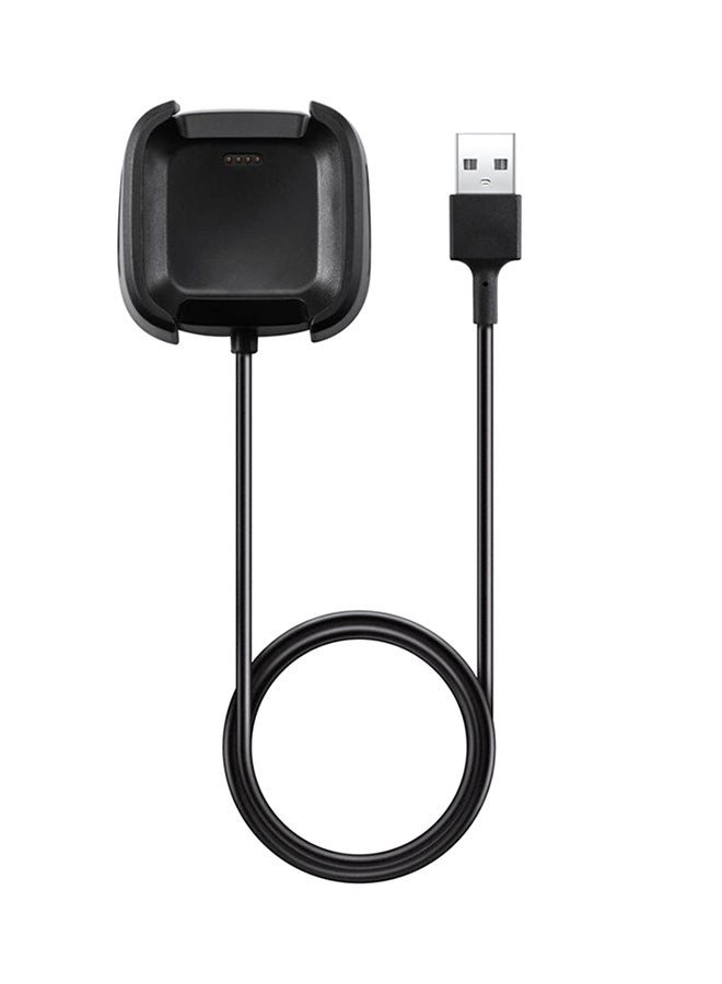 Charging Base Desktop Charger For Fitbit Versa Black - Image 1