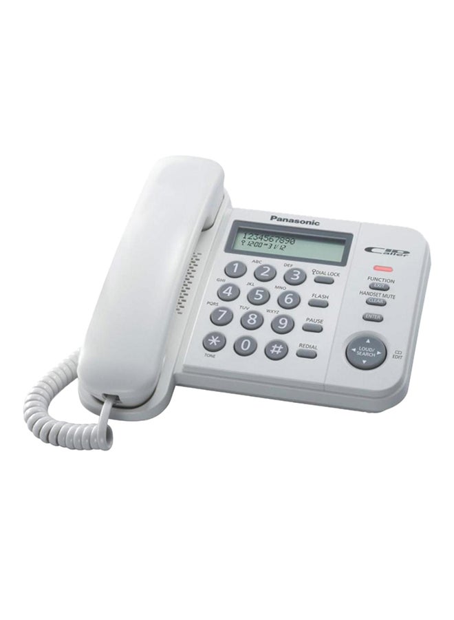 هاتف أحادي الخط بسلك طراز KX-TS560MXW أبيض