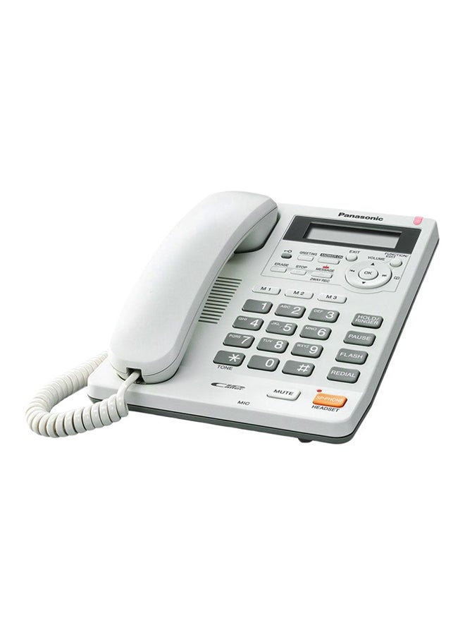 هاتف أحادي الخط بسلك طراز KX-TS620 أبيض