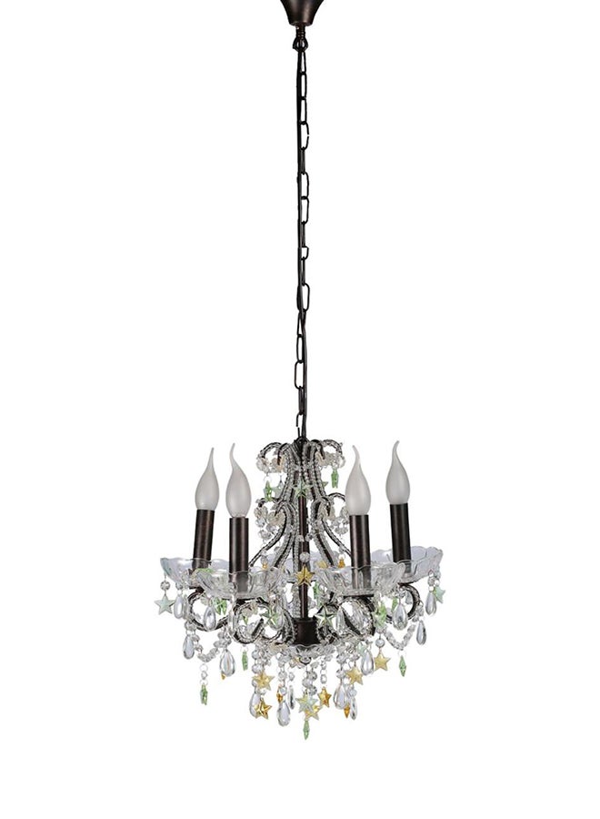 AL MASAH CRYSTAL - Candlelit Galaxy Star Chandelier White/Black 42x42cm - Image 1