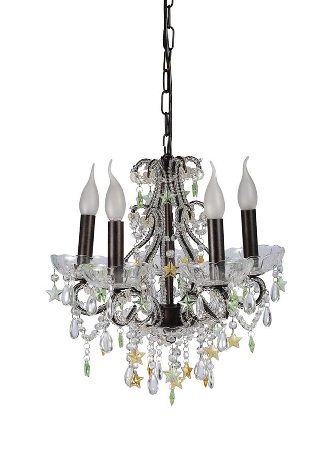 AL MASAH CRYSTAL - Candlelit Galaxy Star Chandelier White/Black 42x42cm - Image 1