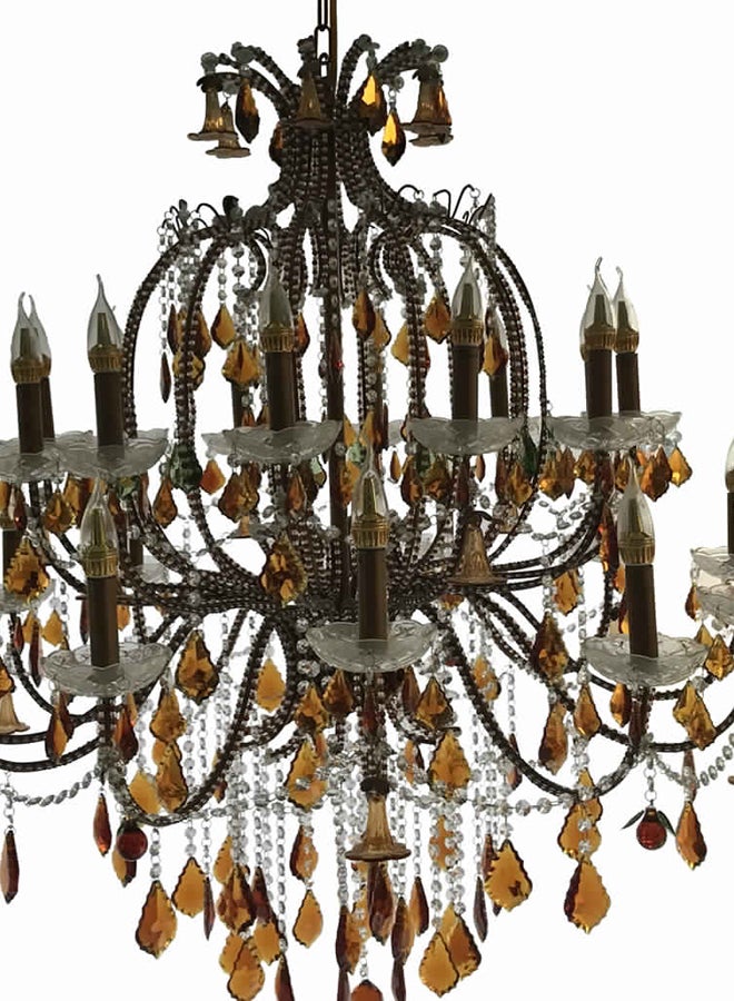 AL MASAH CRYSTAL - Crystal Chandelier Brown/Clear - Image 1