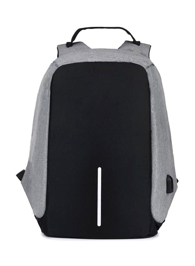 حقيبة ظهر للحاسوب المحمول غير قابلة للسرقة رمادي/أسود