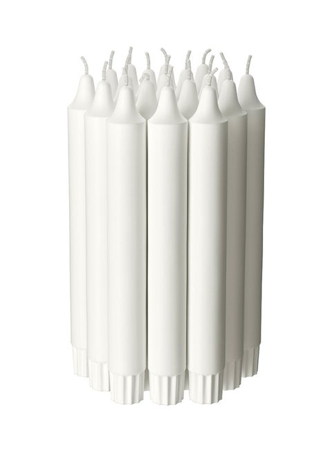 20-Piece Chandelier Candles White 19cm