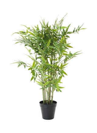 Artificial Potted Bamboo Plant Green/Black 63x12cm - v1530265540/N15471977A_1