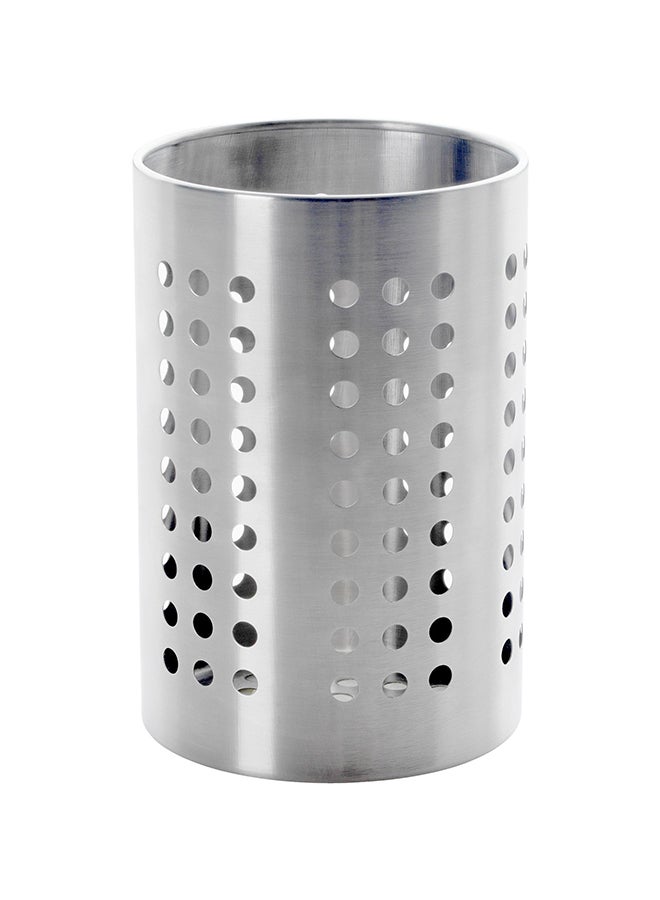 Stainless Steel Spoon Holder Silver 12x18cm 