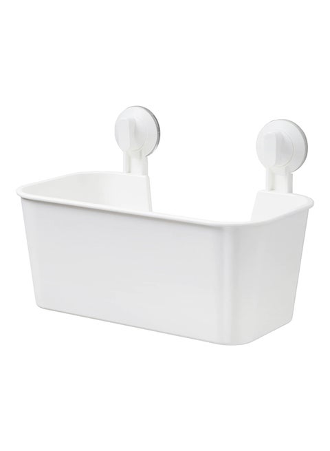 Storage Basket With Suction Cup White