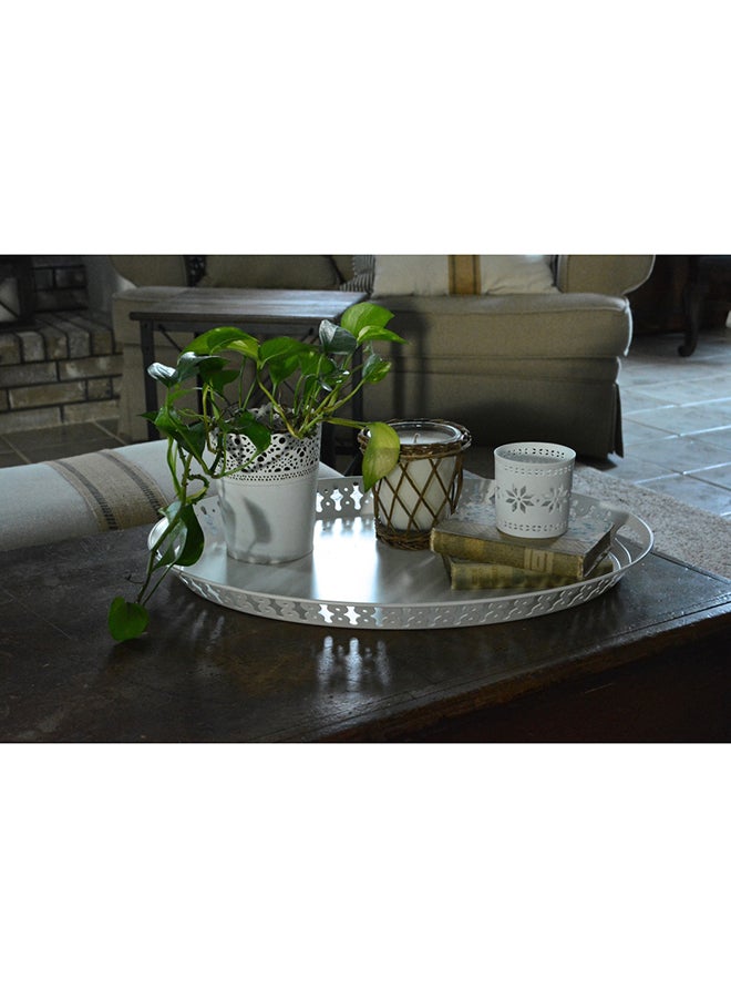Decorative Tray White 52x39centimeter