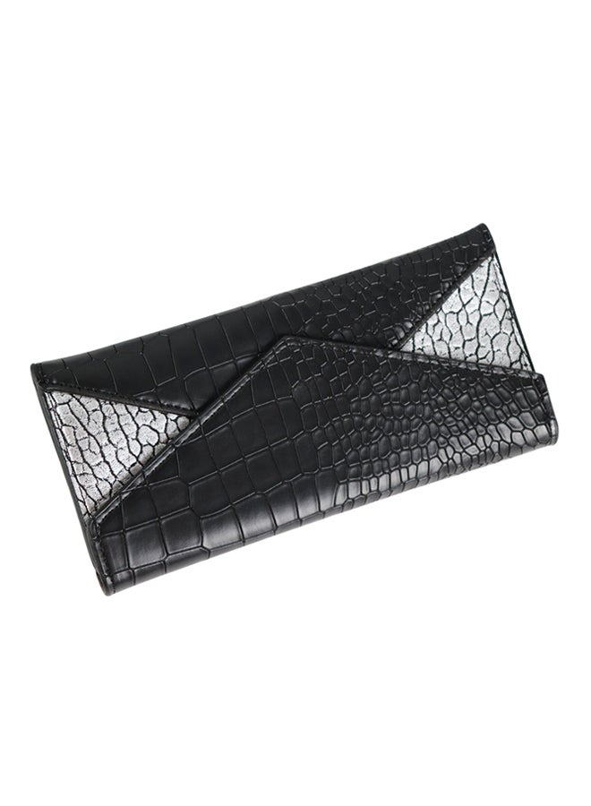 Leather Trifold Wallet And Pouch Black  - Image 1