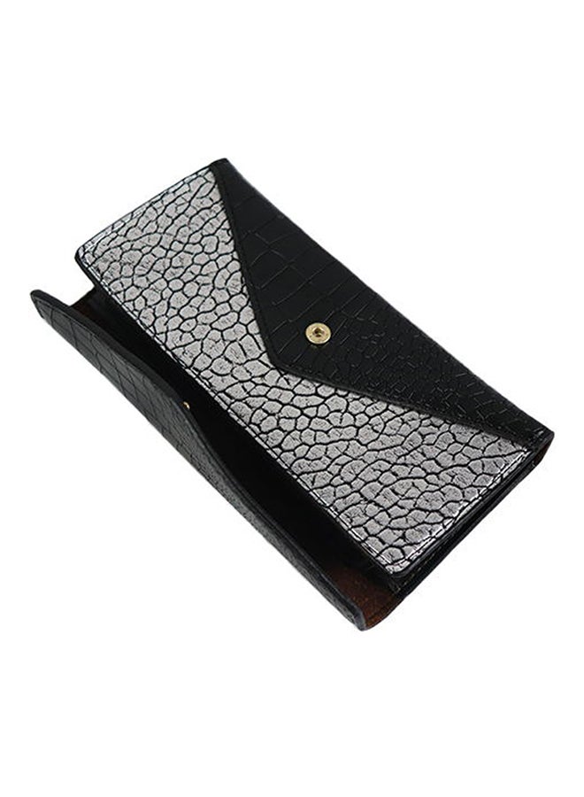 Leather Trifold Wallet And Pouch Black  - Image 2