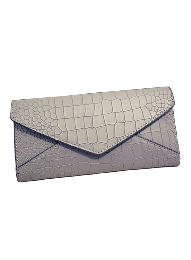 Leather Trifold Wallet And Pouch Grey - Image 1