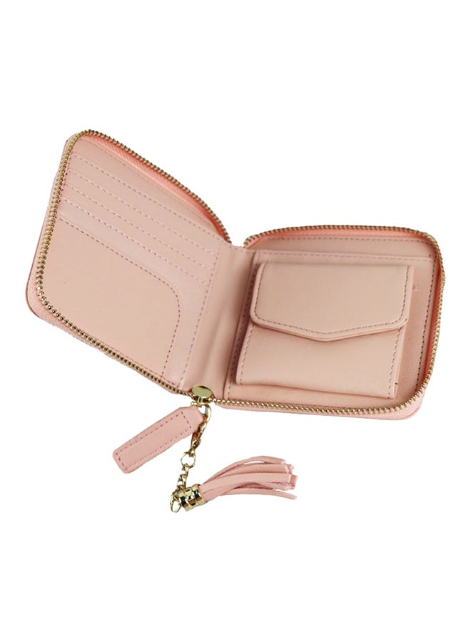 Simple Square Card And Coin Wallet Beige - Image 4