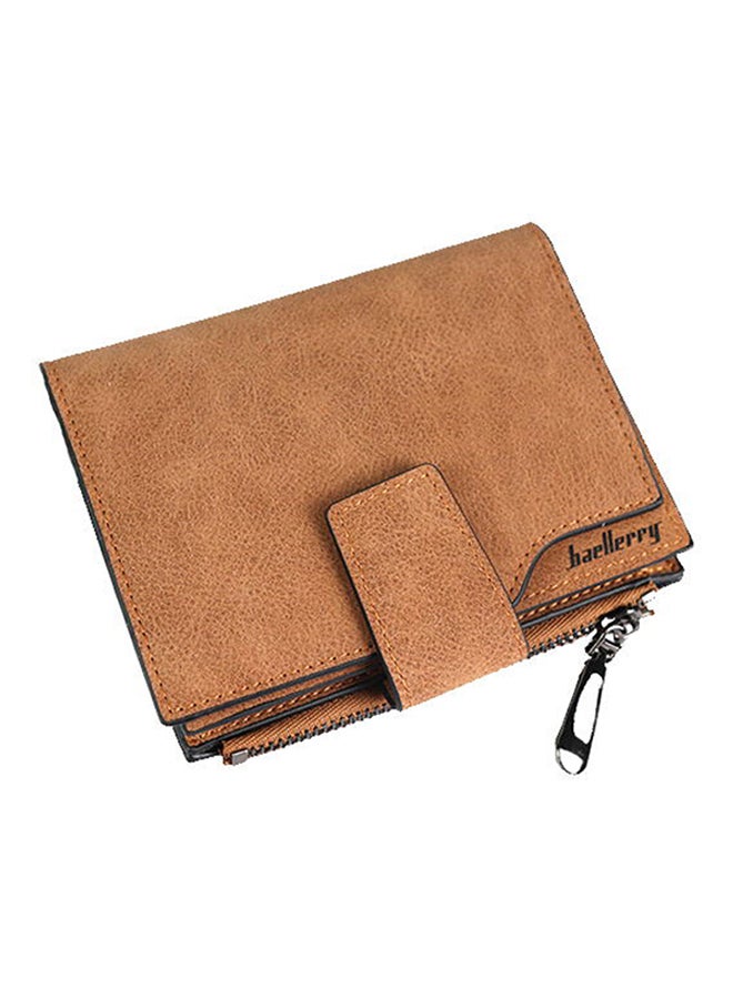 baellerry Small Trifold Card Holder Wallet Brown  - Image 1