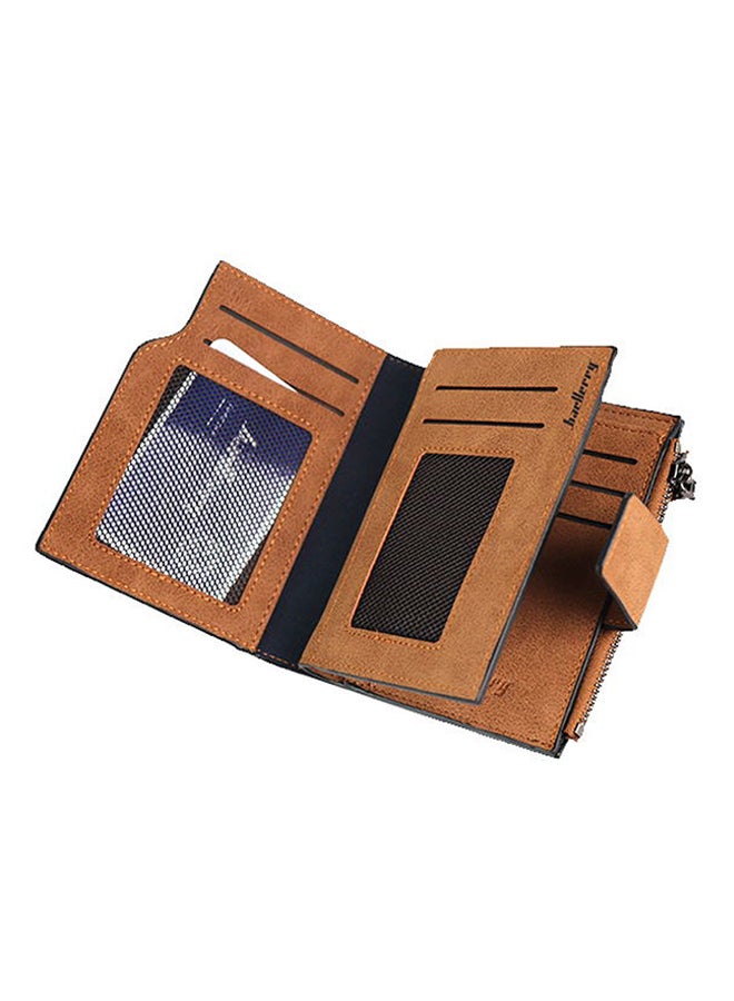 baellerry Small Trifold Card Holder Wallet Brown  - Image 2