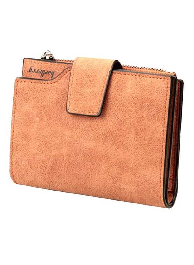 baellerry Small Trifold Card Holder Wallet Brown  - Image 3