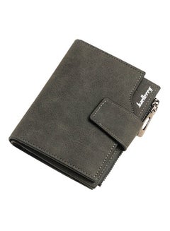 Small Trifold Card Holder Wallet Grey