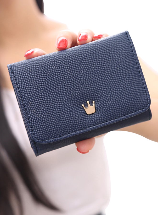 Mini Crown Small Wallet Blue  - Image 4